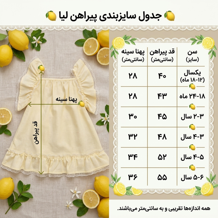پیراهن دخترانه لیا